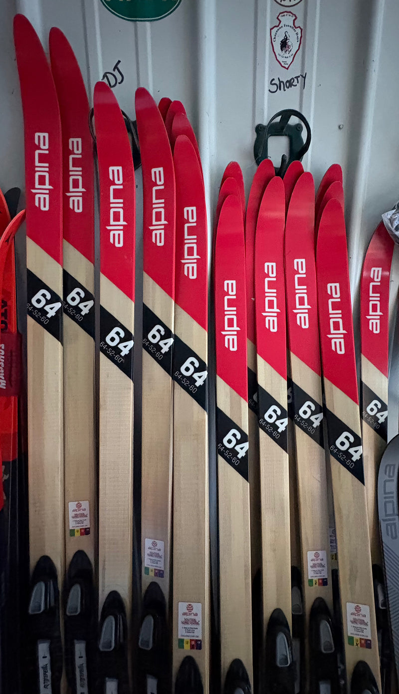 Load image into Gallery viewer, Alpina Control 64 demo waxless touring skis w/bindings
