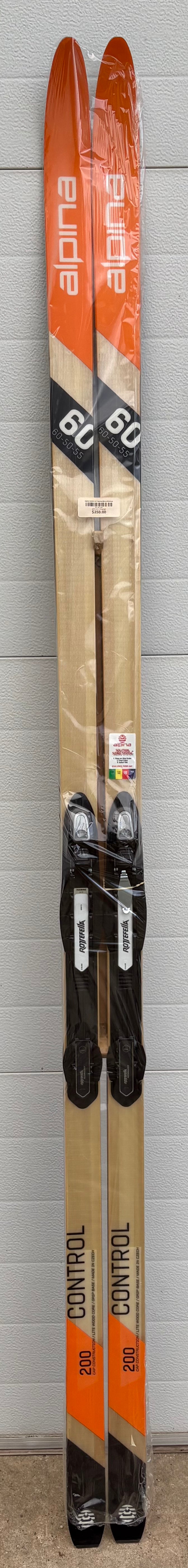 Load image into Gallery viewer, Alpina Control 60 waxless touring skis w/bindings
