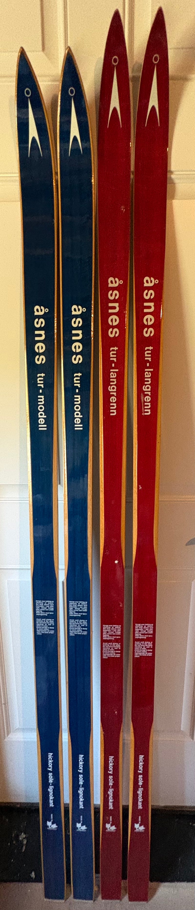 Load image into Gallery viewer, Asnes Tur-Modell vintage wood touring skis (New)
