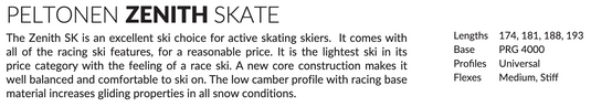 Peltonen Zenith Skate Skis